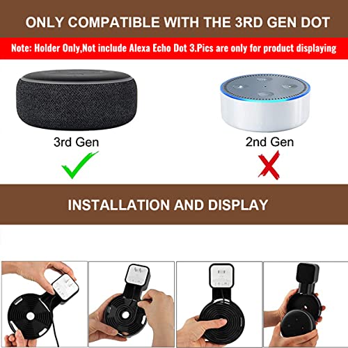 ZORBES® Wall Holder for Alexa Echo Dot 3rd Generation 3 PCS ZORBES® Wall Holder for Alexa Echo Dot 3rd Generation 3 PCS